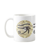 Egyptian Eye of Horus Gold and Black Mugs