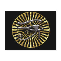 Egyptian Eye of Horus Gold and Black Postcard