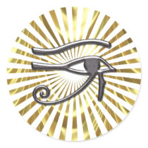 Egyptian Eye of Horus Gold and Black Stickers