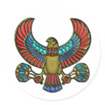 Egyptian Falcon Round Sticker