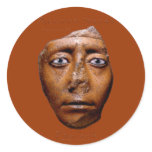 Egyptian Pharaoh Face design Round Sticker