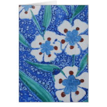EGYPTIAN POLYCHROMED TILE,17th-18th century cards
