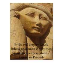 Egyptian Proverb about  Women postcards