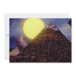 Egyptian pyramid with sun in background invitations