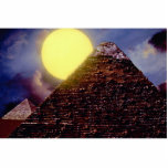 Egyptian pyramid with sun in background photo sculptures