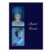 Egyptian theme party 5x7 template personalised invites