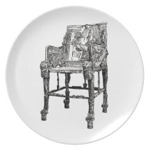 Egyptian Throne chair Party Plates