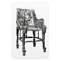 Egyptian Throne chair Rectangular Magnets