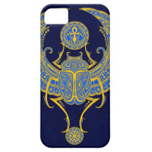Egyptian Winged Scarab, Blue