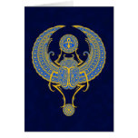 Egyptian Winged Scarab, Blue Cards