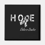 Ehlers-Danlos Hope Zebra Stripe Ribbon Magnet