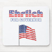 Ehrlich for Governor Patriotic American Flag Mouse Pad