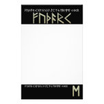 Ehwaz Rune gold Stationery