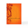 Eid mubarak - red orange greeting card