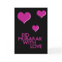 eid mubarak with love pink cards