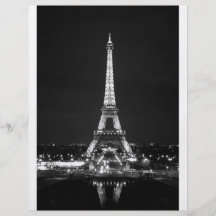 Eiffel Tower at Night - B/W Flyer