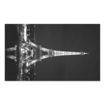 Eiffel Tower at Night - B/W rectangle