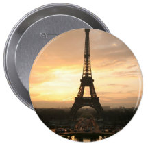 Eiffel Tower at Sunrise from the Trocadero Pinback Buttons