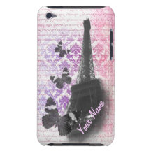 Eiffel tower & butterflies iPod touch cases