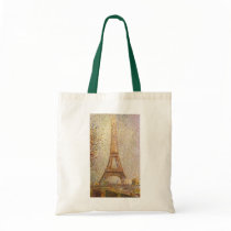 Eiffel Tower by Georges Pierre Seurat Tote Bags