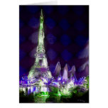 Eiffel tower by night(card)
