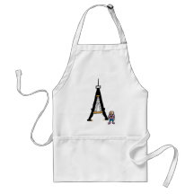 Eiffel Tower Cartoon Apron