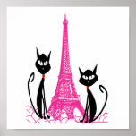 eiffel tower cats posters