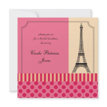 Eiffel Tower French Bridal Shower Invitation
