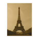 Eiffel Tower front view sepia Postcard