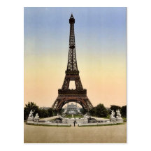 Eiffel Tower, full-view looking towards the Trocad Post Cards