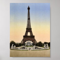 Eiffel Tower, full-view looking towards the Trocad Print