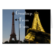 Eiffel Tower Greeting Cards