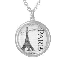 Eiffel Tower in Black and White Jewelry