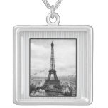 Eiffel Tower In Paris Striped Vintage Pendants
