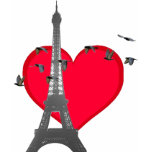 Eiffel Tower love birds t-shirts
