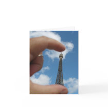 Eiffel Tower Note Card, "Sometimes I feel small"