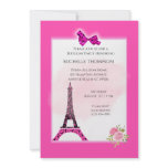 Eiffel Tower Paris  Birthday Invitations