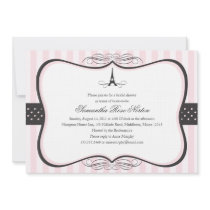 Eiffel Tower Paris Bridal Shower Personalised Announcement