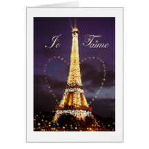 EIFFEL TOWER PARIS I LOVE YOU VALENTINE GREETING CARD