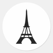 Eiffel Tower - Paris Round Stickers