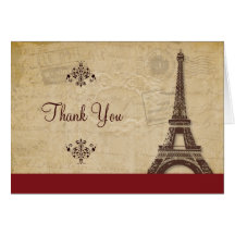 Eiffel Tower Parisian Thank You Cards