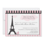 Eiffel Tower & Pink Poodle  Bridal Shower invitations