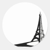 Eiffel Tower Round Stickers