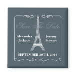 Eiffel Tower Save the Date Magnet
