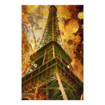 Eiffel Tower stylized Customized Stationery