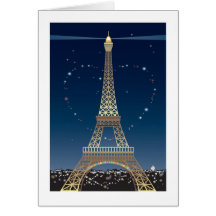 Eiffel Tower Valentine greeting card