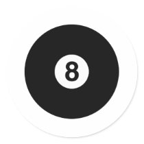 eight ball round stickers