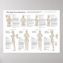 Eight Extraordinary Acupuncture Meridians Poster
