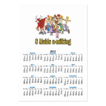 eight maids a-milking 8th eighth day christmas business card