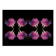 Eight pink roses ATC Business Card